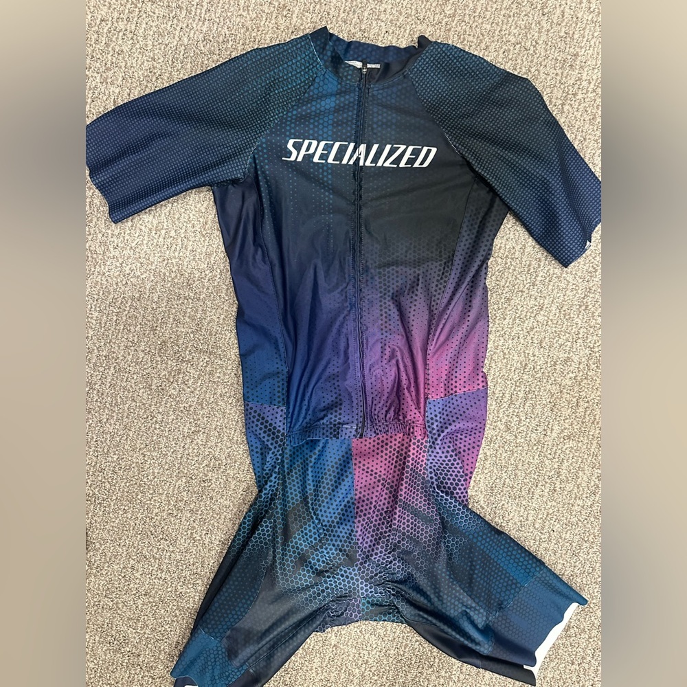 Specialized Triathlon Trisuit Limited Edition purple blue green size large